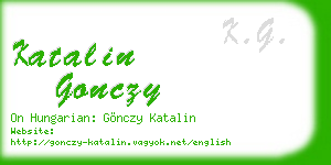katalin gonczy business card