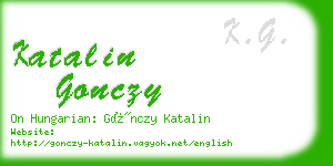 katalin gonczy business card